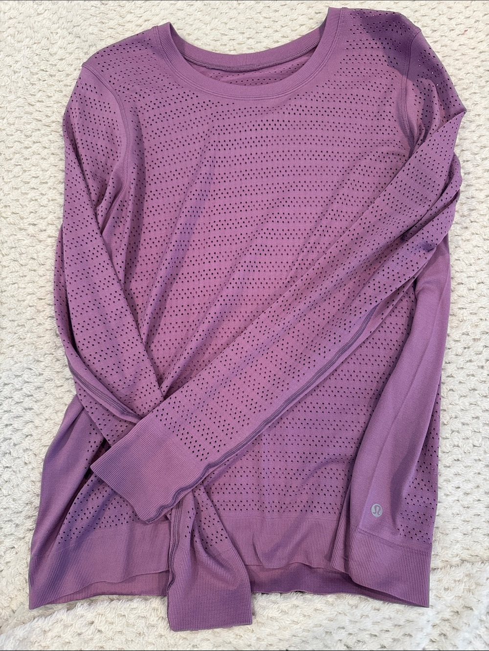 lululemon athletica Perforated Scoop Neck Sweater in Lavender Purple